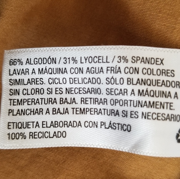 NWT A New Day Mustard Brown Khaki High Rise Pleat Front Tie Waist Shorts Size 16 - Picture 10 of 10